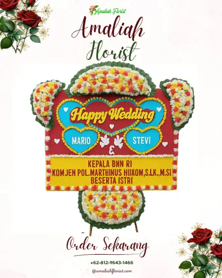 Papan Bunga Pernikahan Mondo